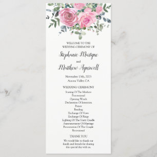 Programme Botanique Dusty rose Floral Eucalyptus