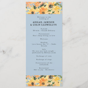 Programme Bouquet de tournesol rustique aquarelle