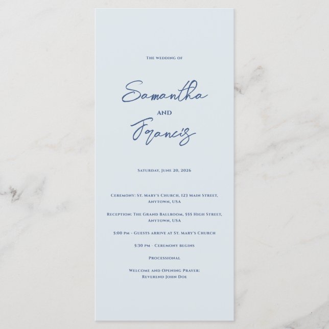 Programme Bradford Mariage moderne (Devant)