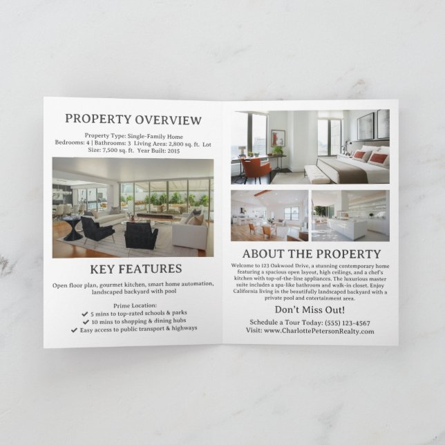 Programme Brochure sur l'immobilier juste listé (Intérieur)