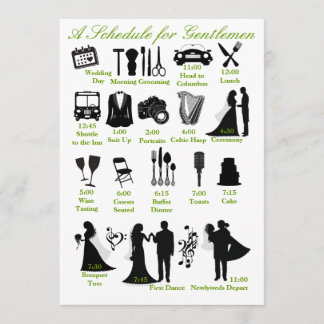 Programme Calendrier de Mariage pour Garçons d'Honneur