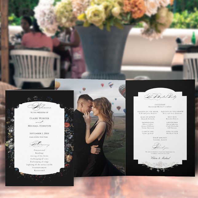 Programme Calligraphie florale noire (Créateur téléchargé)