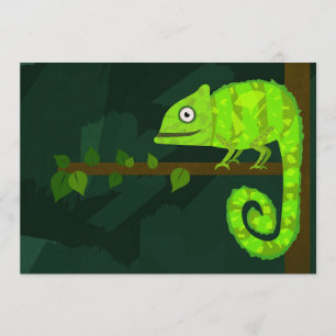 Programme Caméléon vert mignon