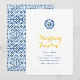 Programme Carrelage méditerranéen Bleu Jaune Mariage Timelin