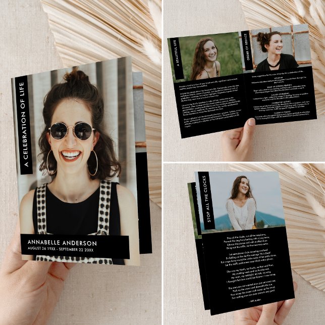 Programme Célébration de la vie Élégante Moderne Folded Fune (Créateur téléchargé)