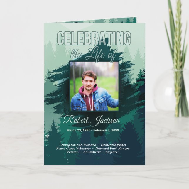 Programme Célébration de la vie Pins de Forêt Vert (Devant)