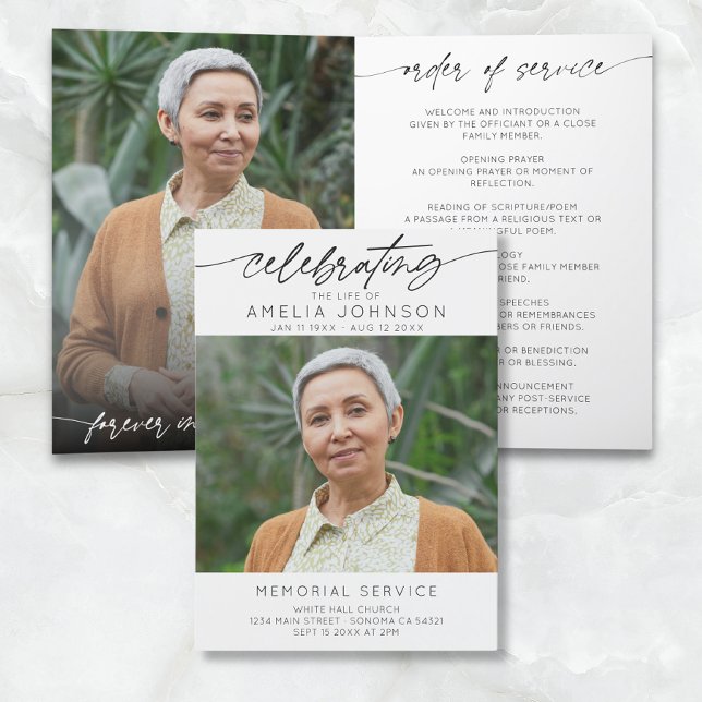 Programme Célébration de l'ordre de service funéraire à vie (Créateur téléchargé)