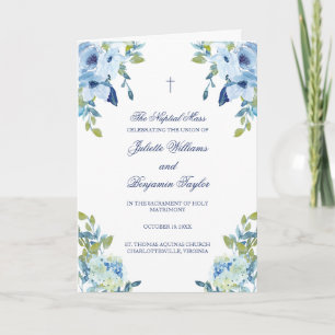 Programme Cérémonie catholique des Mariages de Juliette