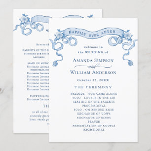 Programme Cérémonie de l'Ornat victorien Grace Dusty Blue Ma