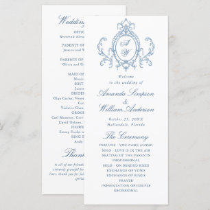 Programme Cérémonie de l'Ornat victorien Grace Dusty Blue Ma