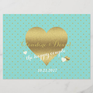 Programme Cérémonie de Mariage de la mariée et de la co Blue