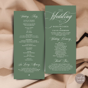Programme Cérémonie de mariage Élégance Classique Ordre de r