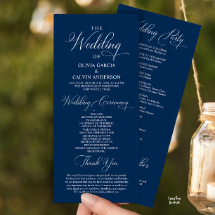 Programme Cérémonie de mariage élégante et moderne