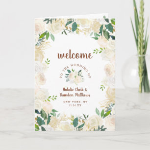 Programme Cérémonie de mariage rustique et frais à la ferme