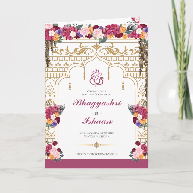 Programme Cérémonie des Fleurs tropicales et Mariages hindou (Devant)