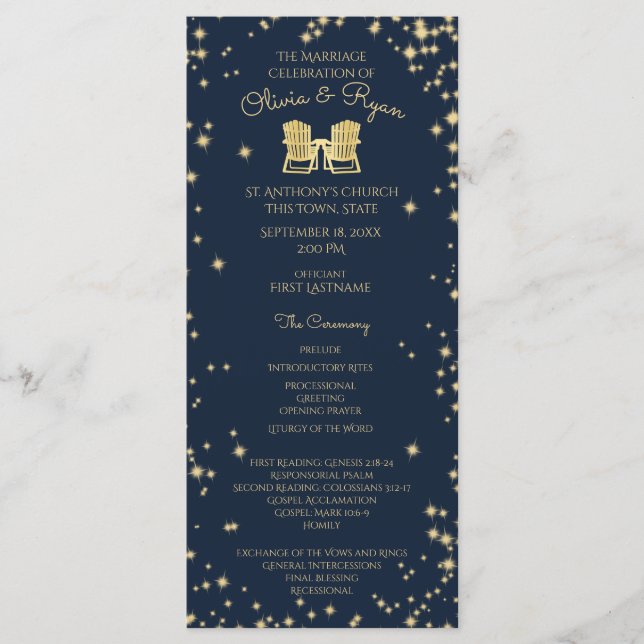 Programme Chaises Adirondack et Starry Sky Navy Blue (Devant)