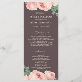 Programme Chic Floral Vintage Rose rose Bourgogne Mariage