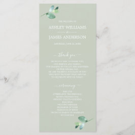Programme Chic Script Eucalyptus Foliage Mariage vert