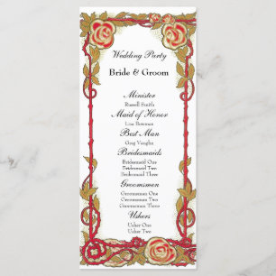 Programme chrétien rose de mariage de cru