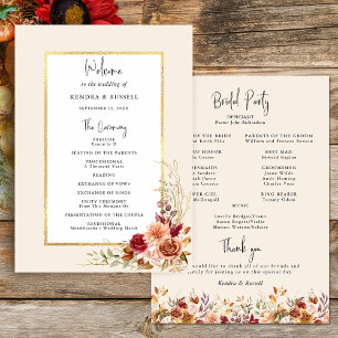 Programme Chute dorée Terracotta Floral