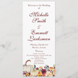 Programme Citrouille d'or de Bourgogne automne Mariage d'aut