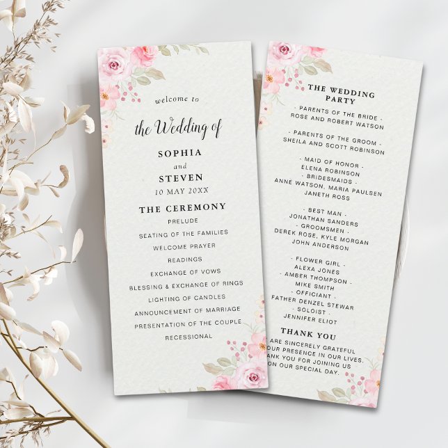 Programme Classic Elegance: Blush Rose Wedding (Créateur téléchargé)