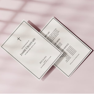 Programme Classic In Loving Memory Funeral Ordre de service