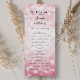 Programme Classique de mariage Blush Pink Bokeh Lu