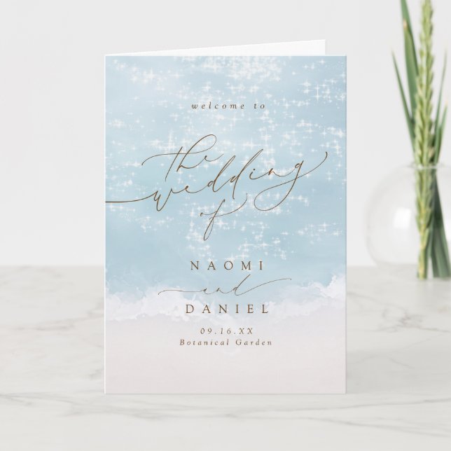 Programme Cœurs de script moderne dans le sable Mariage sur  (Devant)