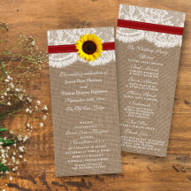 Collection de Mariages de tournesol rustique - Rou