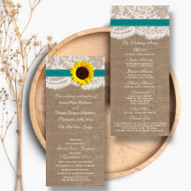 Collection de Mariages de tournesol rustique - Tur
