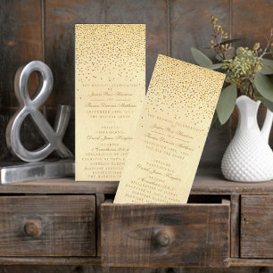 Programme Collection Vintage de Mariage Glam Gold Confetti