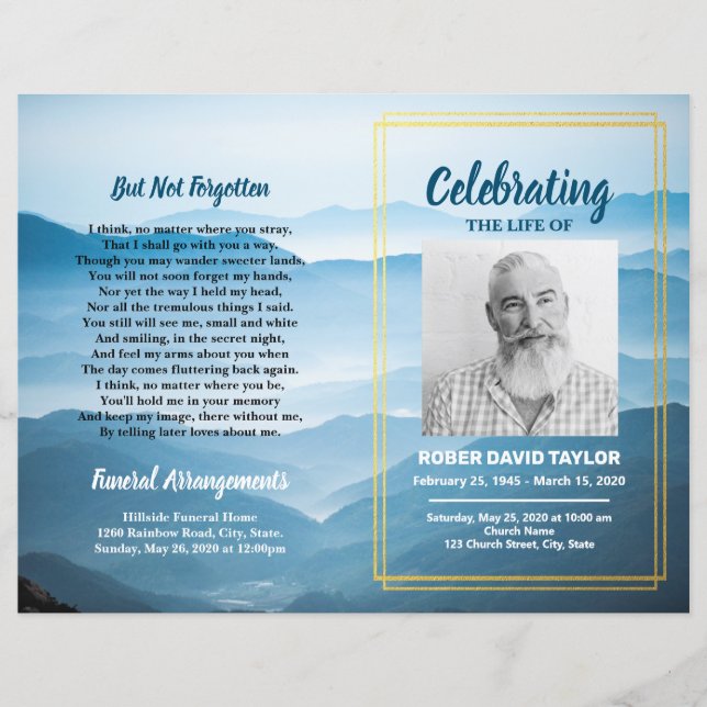 Programme commémoratif de l'ordre funéraire de ser (Devant)