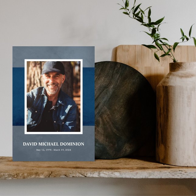 Programme commémoratif de photos gris bleu (Créateur téléchargé)