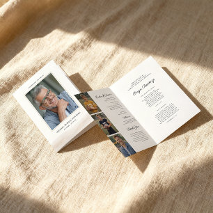 Programme commémoratif plié avec couverture photo