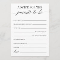 Conseils Pour Les Parents À Être Baby shower Game
