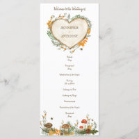 Cosy Woodland Cottagecore Mariage de coeur en bois