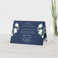 Coton d'Eucalyptus | Mariage plié moderne Marine