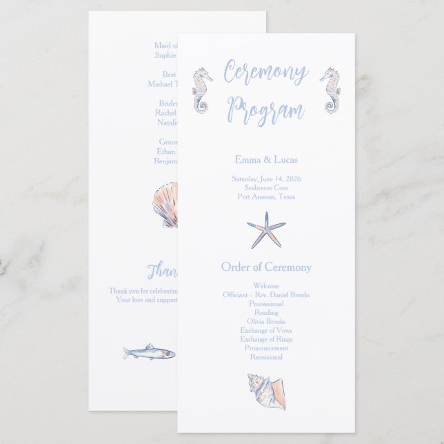 Programme cute coastal (Devant / Derrière)