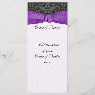 Programme Damask Ribbon Emballé Ordre de service - Violet