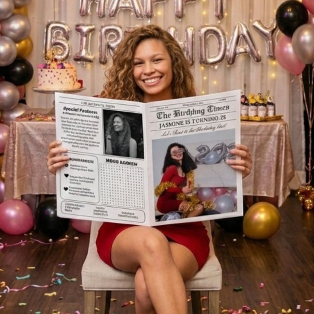 Programme d'anniversaire de journaux unique Infogr (Créateur téléchargé)