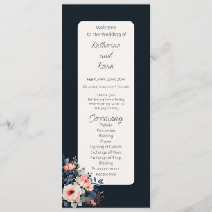Programme d'appartement de Mariage Floral Rose ble