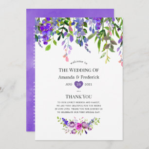 Programme d'aquarelle Mariage ultra violet