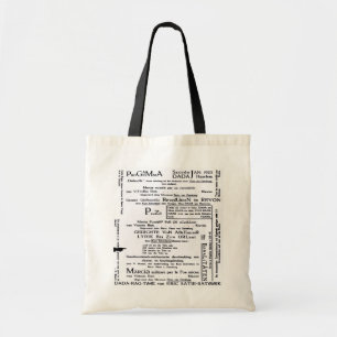 PROGRAMME D'ART DADA NOIR ET BLANC Sac fourre-tout