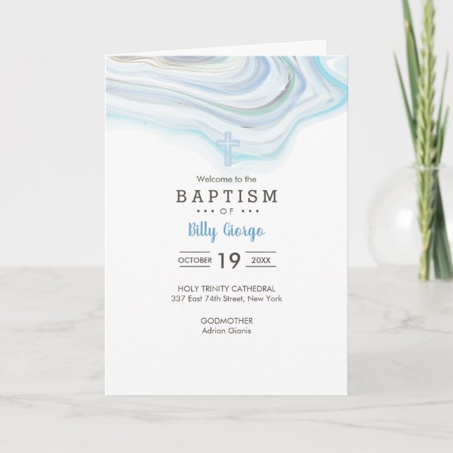 Programme de baptême de l'Église orthodoxe grecque (Devant)