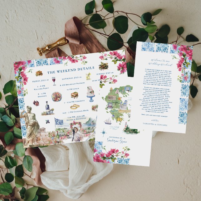 Programme de bienvenue pour un week-end de mariage (Créateur téléchargé)