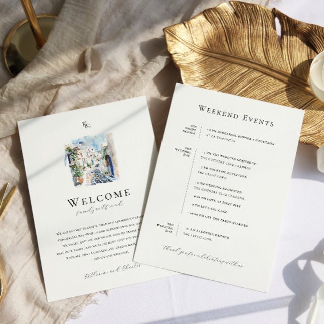 Programme de bienvenue pour un week-end de mariage (Créateur téléchargé)