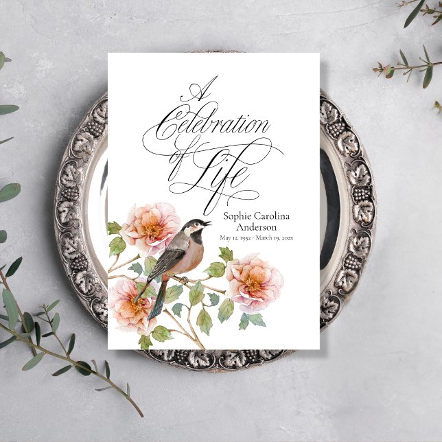 Programme de célébration de la vie de l'oiseau dan (Créateur téléchargé)