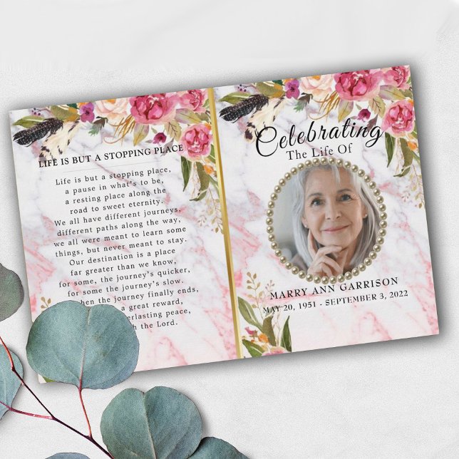 Programme de célébration de la vie en Bourgogne ro (Créateur téléchargé)