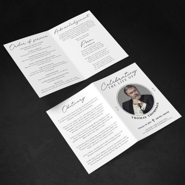 Programme de célébration de la vie Service commémo (Créateur téléchargé)